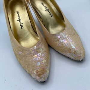Vintage marquise sequin heels 6